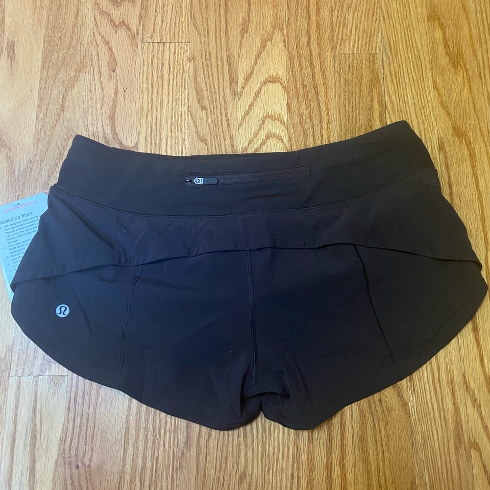lululemon Speed Up Shorts (Black) - Never Worn